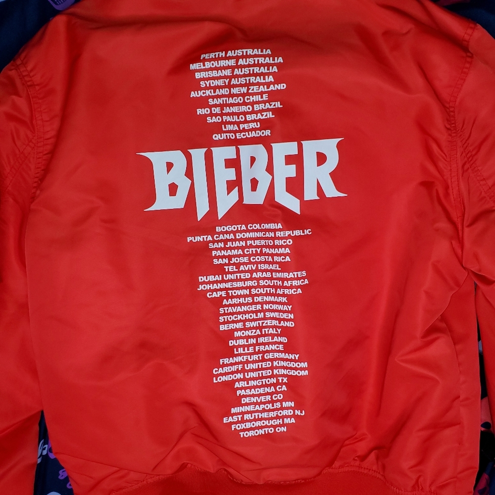 Justin Bieber "2017 Purpose World Tour" Jacket sz. L